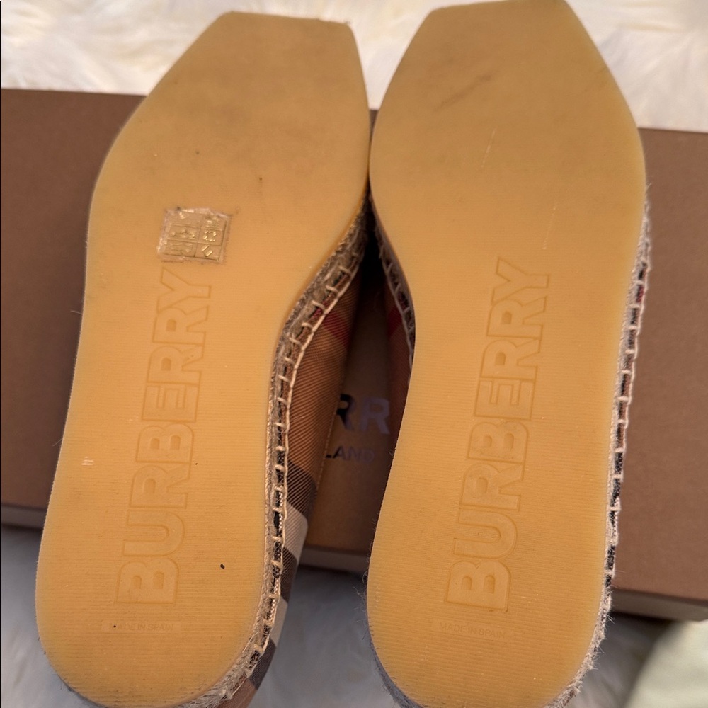 Burberry Multicolor Plaid Espadrilles 100% Authentic - Picture 5 of 9